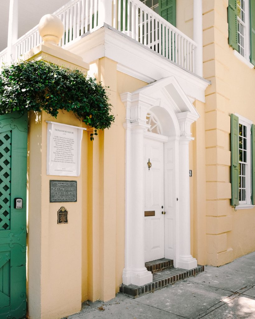 Charleston home on the national registry of historic places